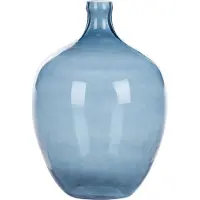 Beliani ROTI - Bloemenvaas - Blauw - 39 cm - Glas