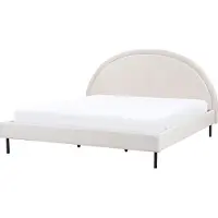 Beliani MARGUT - Bed - Lichtbeige - 180 x 200 cm - Polyester