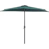 Beliani GALATI - Halfronde parasol - Groen - 270 cm - Polyester