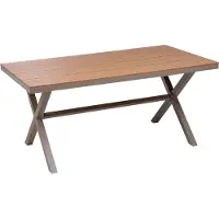 Beliani TIANO - Tuintafel-Lichte houtkleur-Aluminium