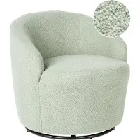 Beliani DAVIK - Fauteuil - Lichtgroen - Bouclé