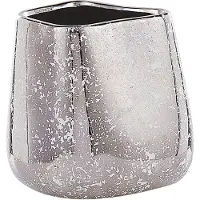 Beliani CIRTA - Decoratieve vaas - Zilver - Keramiek
