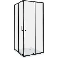 Beliani TELA - Douchecabine - Zwart - 80 x 80 x 185 cm - Veiligheidsglas