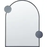 Beliani AULON - Wandspiegel - Zwart- 69 x 80 cm - Metaal