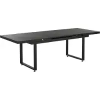 Beliani VALCANETTO - Verlengbare tafel-Zwart-Aluminium