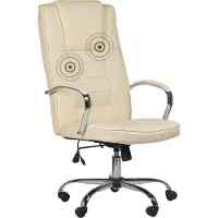 Beliani GRANDEUR II - Massagestoel - Beige - Kunstleer
