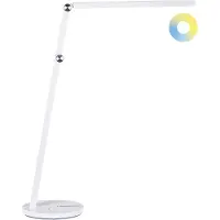 Beliani DORADO - Bureaulamp - Wit - Synthetisch materiaal