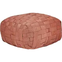 Beliani BODLA - Buitenpoef - Lichtrood - 50 x 50 cm - Synthetisch materiaal
