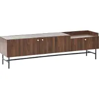 Beliani LISMORE - TV-meubel - Donkerhout - Vezelplaat