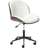 Beliani MENESHA - Bureaustoel - Lichtgrijs - Polyester