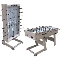 Cougar Scorpion Kick voetbaltafel opklapbaar in Eiken optiek | Tafelvoetbal tafel incl. 2 ballen en scoreteller | Indoor voetbal tafel voor kinderen & volwassenen 122 x 61 x 80 cm