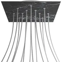 Creative Cables Kroq4014f104 Xxl Rose-one Square Marquina Marmeren Rozenset