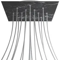 Creative Cables Kroq4015f104 Xxl Rose-one Square Marquina Marmeren Rozenset