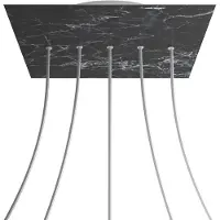 Creative Cables Kroq405lf104 Xxl Rose-one Square Marquina Marmeren Rozenset