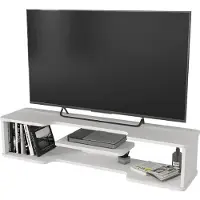 En.casa TV meubel Yrela zwevend 120x30x26 cm wit []