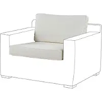 Beliani ARDEA - Tuinkussenhoezen set fauteuil - Wit - Polyester