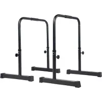 Matchu Sports Verstelbare Dip Bars - Zwart - Staal