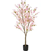 Beliani CHERRY TREE - Kunstplant - Roze - 180 cm - Synthetisch materiaal