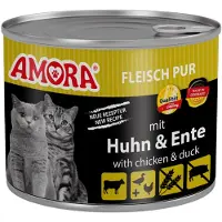 Amora Kattenvoer 6x200g - Kip & Eend