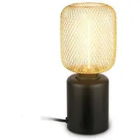 Briloner Nachtkastlamp - nachtlampje Rist, zwart, Woon-/ Eetkamer, metaal, Modern, Tafellamp