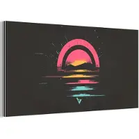 MuchoWow Aluminium schilderij 80x40 cm - Wanddecoratie metaal - Cirkel - Abstract - Roze - Metalen muurdecoratie woonkamer - Decoratie industrieel - Foto op dibond - Industriële accessoires slaapkamer