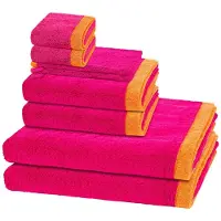 Cawö Sonstiges 2 X washandjes 2 X gasten- 2 X douche- 2 X handdoek - in set 8 pack Lifestyle Splash