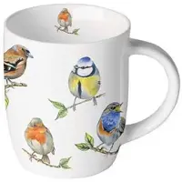 Ambiente Mok 0.2L Bird Species White Wit wit Porselein Beker