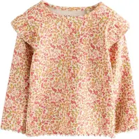 Next Shirt mokka / lichtgroen / abrikoos / pitaja roze