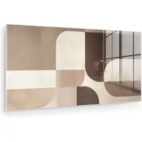 MuchoWow Glasschilderij 80x40 cm - Schilderij acrylglas - Geometrisch - Geweven structuur - Modern - Foto op glas - Muurdecoratie woonkamer - Wanddecoratie slaapkamer - Schilderijen