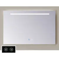 Sanicare Tutti LT1 spiegel aluminium met verwarming, verlichting en touch bediening 60cm