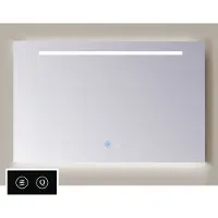 Sanicare Tutti LTD spiegel met verwarming, verlichting rondom, LED lichtstrook en touch bediening 100cm