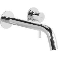 Beliani TRAFUL - Wandgemonteerde mengkraan - Zilver - Messing