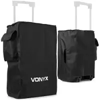 VONYX SC15B speaker hoezen voor 15 inch speakers - Set van 2 speakerhoezen - Met opbergvak - Zwart