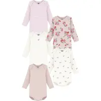 Petit Bateau Rompertje/body spar / rosa / knalrood / wit