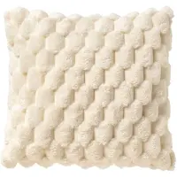 Dutch decor VIVA - kussenhoes 45x45 cm - superzacht - 100% gerecycled - Snow White - wit - met rits - zonder binnenkussen