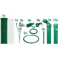 Alberts Draadgaasafrastering Hoogte: 80-200 cm, totale lengte: 15-25 m, met grondbussen (set)