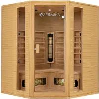 Artsauna Infraroodcabine Nyborg E150V - 150x150x190 cm - Dubbele Technologie - 4 personen