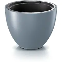 Prosperplast Plantenpot/bloempot Heos - kunststof - lichtgrijs - D57 x H43 cm - met binnenpot - tuin potten