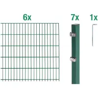 Alberts Dubbelstaafmat hekwerk Basisset Hoogte: 80 - 160 cm, totale lengte: 4 - 30 m, voor plaatsing in beton (set)