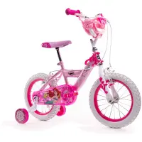 HUFFY Disney Prinsessen kinderfiets, 14 inch, geschikt voor kinderen van 4 tot 6 jaar, roze