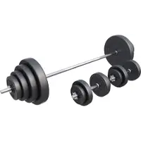 Gorilla Sports Lange halterset 100 kg Kunststof - 30 mm