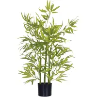 HOMCOM -Künstliche Pflanze-PEVA, Kunststoff-15L x 15B x 90H cm-Grün