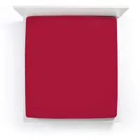 Bella Donna Jersey La Piccola Topperhoeslaken 90x190-200 cm carmijnrood-0188