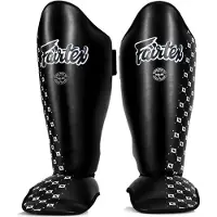 Fairtex SP5 Competition Scheenbeschermers – Maat XS – Zwart – Kickboksen, Muay Thai & MMA