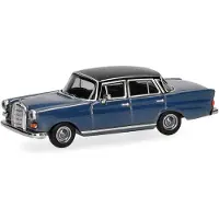 Herpa Mercedes Benz 200 Heckflosse, Blauw/zwart Metallic