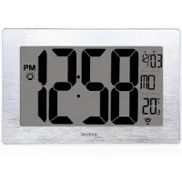 Technoline digitale wandklok - WS 8019 - 212x140x32mm - zilver - TL-WS8019