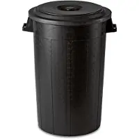 Praxis Afvalbak Straatmodel - Kunststof - Zwart - 52x52x65cm - 100l