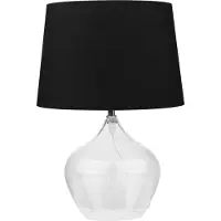 Beliani OSUM - Tafellamp - Zwart - Glas