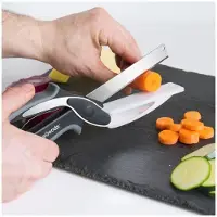 InnovaGoods Mes-Schaar met Ingebouwde Minisnijplank Scible