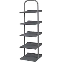 En.casa Schoenenrek Poytya met 5 planken antraciet 119x34x32 cm []